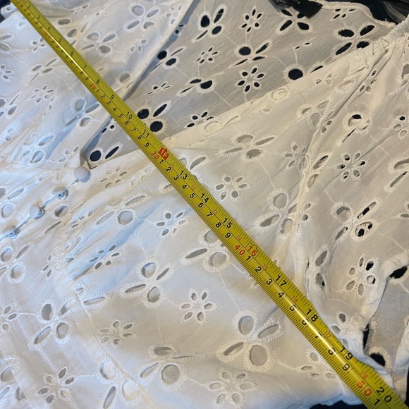 Forever 21 White Eyelet Dress Tea Length 1X - Picture 9 of 10